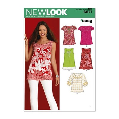 U06871A New Look Easy to Sew Misses' Pullover Tunic and Top Sewing Pattern Ki...