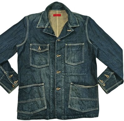 *HOT VINTAGE Men's EDWIN @ 50359 REBEL CHORE BARN WORKWEAR Denim JACKET Jeans L