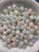 80pcs 8mm Cracked AB Glass Beads Multicolor DIY Jewelry Bracelets