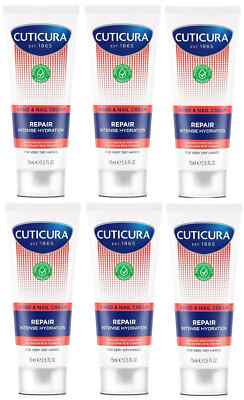 6x Cuticura REPAIR Intense Hydration Hand & Nail Cream 75ml