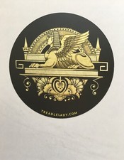 Singer Sewing Machine Sphinx Decal Vinyl Sticker 3 Inches Round