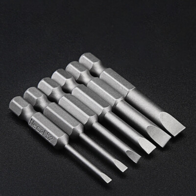 2~6mm Magnetic Electric Screwdriver Flat-blade Electric Bits Hand Tool 50-150mm