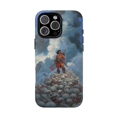 For iPhone/Galaxy/Pixel | Phone Ink Case - Barbarian Warrior Skulls
