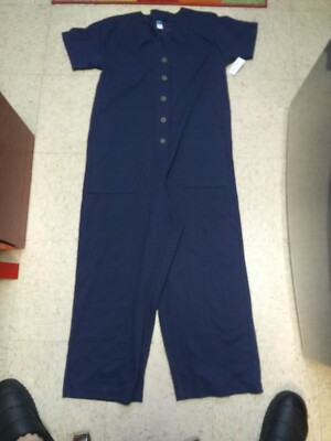 Nwt Old NAVY WOMENS Maternity JUMPSUIT NAVY Short Sleeve M