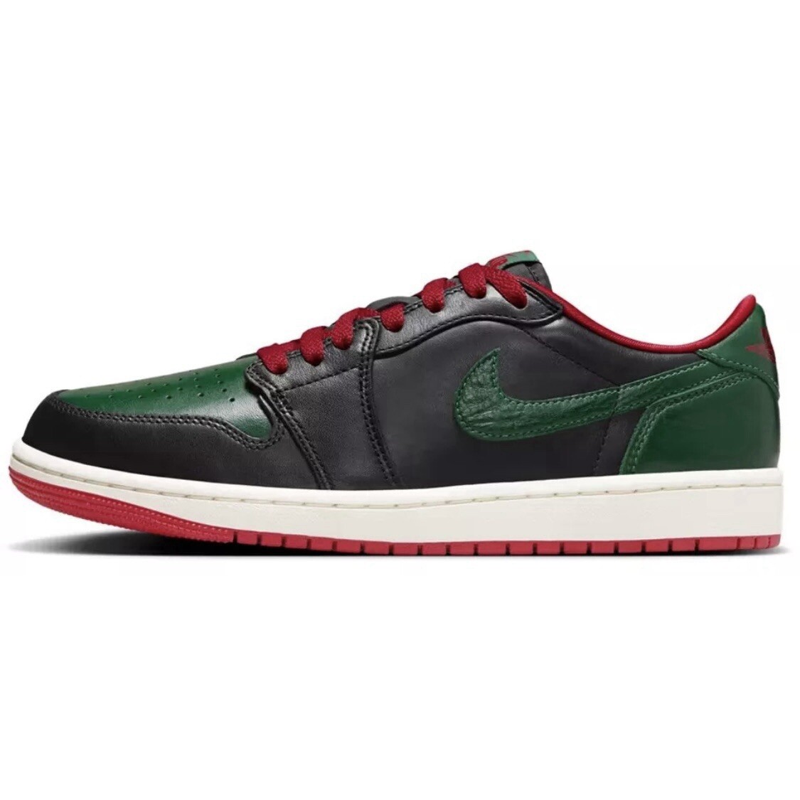Nike Jordan 1 Retro Low OG Black Gorge Green Red (CZ0775 036