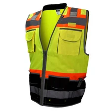 Radians SV55B-2ZGD-L Class 2 Heavy Woven Color Blocked 2-Tone Engineer Vest, L