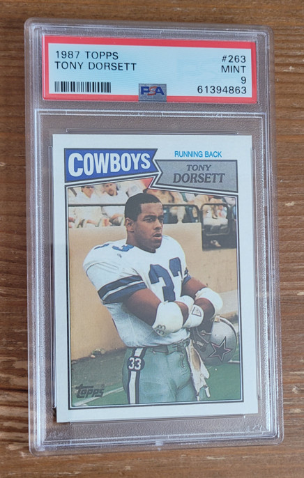 1987 Topps #263 Tony Dorsett PSA 9 Dallas Cowboys (UCSC_F)