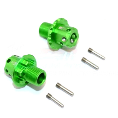 GPM 17mm Alum Hex Adapters +13mm Offset Green :Kraton / Typhon / Talion / Senton