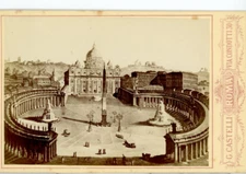 G. Castelli. Italy, Roma, Via Condotti Vintage Albumen Print, Italy Print 