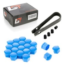 20x Felgen Radschrauben Sechskant Kappen Set 17 mm blau für AUDI TT 8J3 8N3