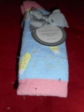 Charter Club Women's Soft Fuzzy Socks Blue Goblet 9-11 Fits Shoe Size 6-10