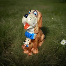 Vintage Saint Bernard Coin Bank By: Bankers Systems Inc Hard Plastic 10” USA