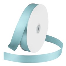 1 Inches x 100 Yards Polyester Satin Ribbon Solid Color Baby Blue Satin Ribbo...