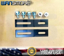 2x Black Alloy Aluminum Mounting Bracket for Radiator Intercooler Oil Tank Turbo