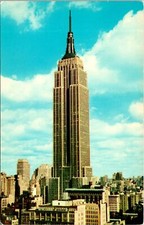 New York City NY Empire State Building Postcard unused 1950s (10147)