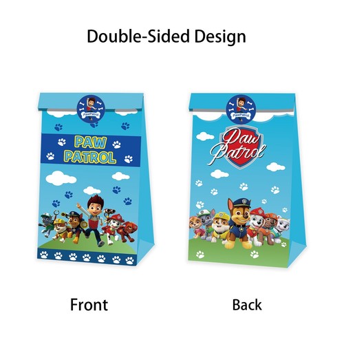 12PC Paw Patrol Paper Lolly Loot Bag Stickers Party Bag Favour Candy Bag - Picture 3 of 4