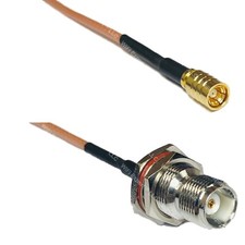 RG316 SMB FEMALE to TNC FEMALE BULKHEAD Coax RF Cable USA-Ship