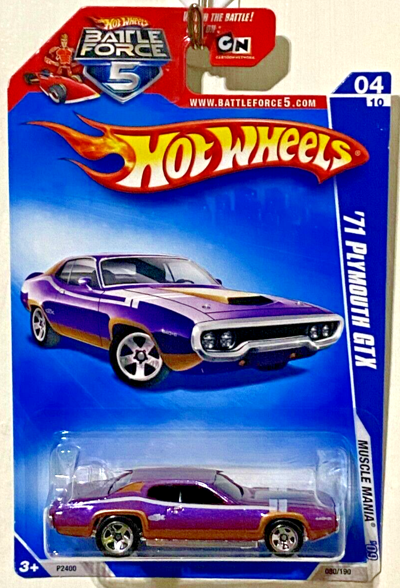 2009 Hot Wheels '71 Plymouth GTX Muscle Mania 1:64 New IN