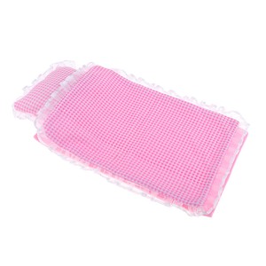 Lovely Pink Plaid Bedding Set w/ Quilt, Pillow for ...