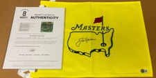 Jack Nicklaus SIGNED Auto Masters Flag Beckett BAS LOA Golf PGA Undated