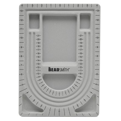 BeadSmith Perlenbrett Perlendesign 23 von 33 cm grau beflockt