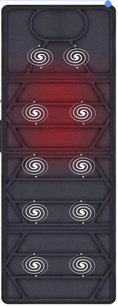 Snailax Massage Mat with Heat 10 MotorVibrating Massage Mattress