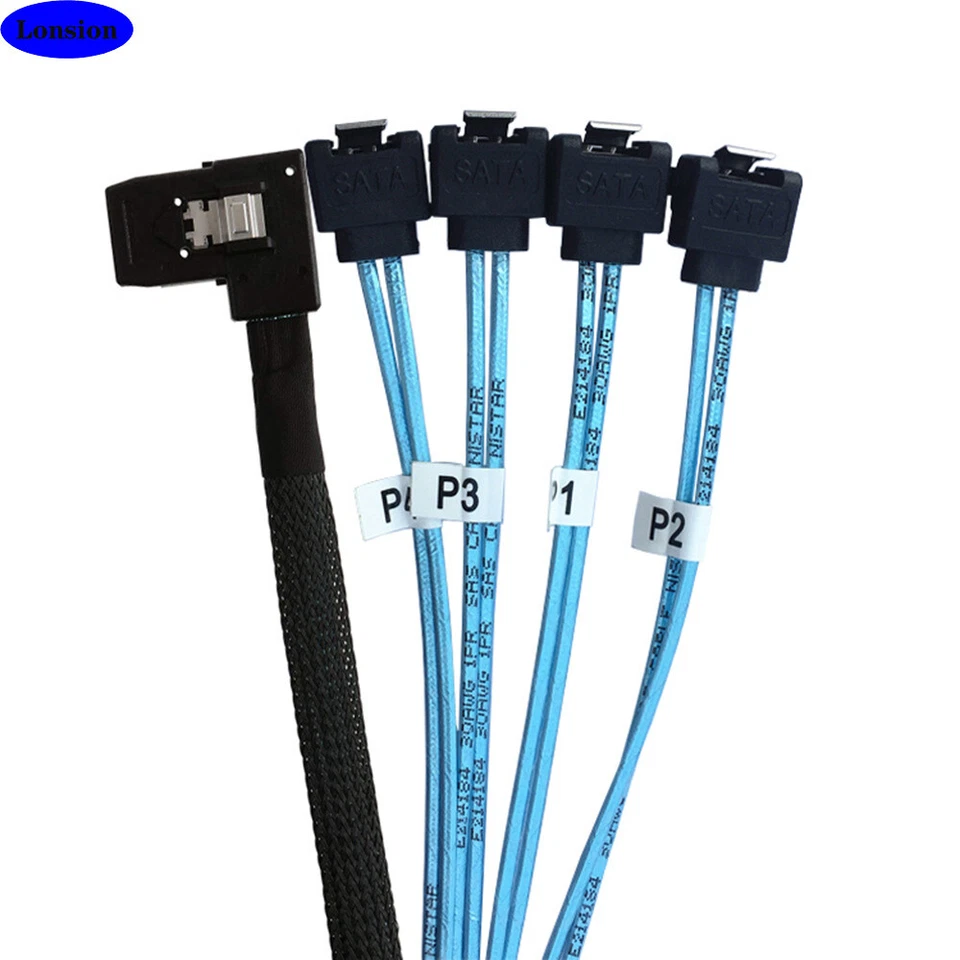 MINI SAS SFF-8087 to 4-port SATA 7P female connection cable For Server - Image 4 of 4