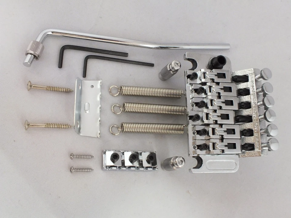 Sous Licence Floyd Rose Pont Chrome Avec 42mm Sillet,Trémolo Bras,Vis & Ressort - Photo 2/4