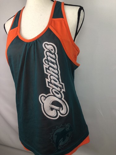 Vintage NFL Team abbigliamento Reebok Miami Dolphins canotta da donna in rete taglia media - Foto 10 di 10
