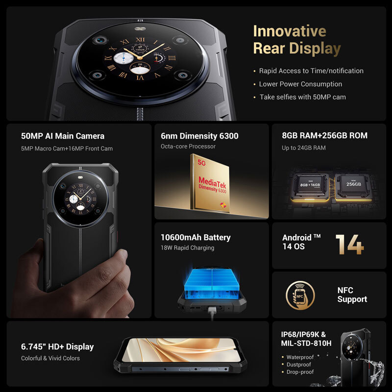 FOSSiBOT F109 5G Rugged Phone Dual Screen Android Adventure