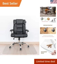 Pet-Friendly Hard Floor Chair Mat 48' x 36' - Comfortable & Floor-Safe Solution