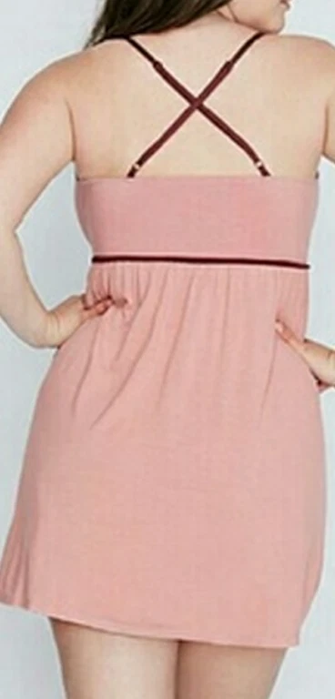 Mujer Lane Bryant Cacique Malla y Encaje Xback Babydoll Chemise NUEVO CON ETIQUETAS NUEVO Foto 3 de 4