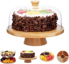 Cake Stand with Lid, 6-in-1 Multifunctional Cake Plate, Cake Holder,Serving Tray