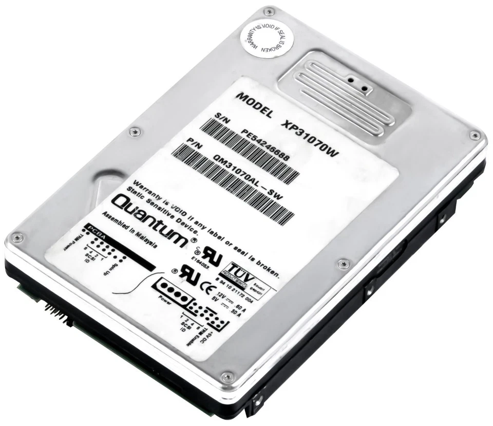 Quantum QM31070AL-SW XP31070W 1.1GB 7200Rpm Fast Wide SCSI 68-Pin 3.5" Pollici - Image 3 of 3