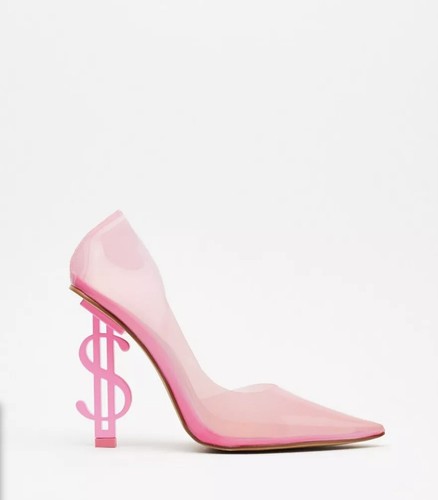 Money Money Money Transparent Stiletto Heels - Picture 3 of 5