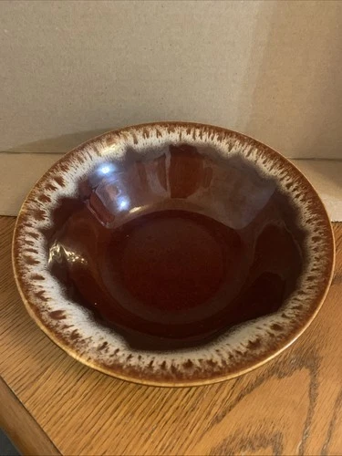 McCoy Brown Drip Glaze Pottery Soup Cereal Bowl Sh5