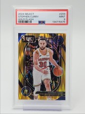 STEPHEN CURRY 2024-25 SELECT COURTSIDE GOLD FLASH PRIZM /10 PSA 9 Q3391