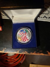 2000 American Silver Eagle 1 oz Fine Silver Dollar – Colorized Walking Liberty 94.43 per troy oz