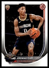 2025-26 Bowman Basketball Jeremiah Fears RC New Orleans Pelicans #7