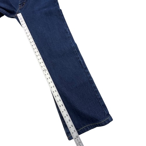 Levis 517 Bootcut Jeans Mens 34x32 Blue Denim Dark Wash Western Workwear - Picture 12 of 13