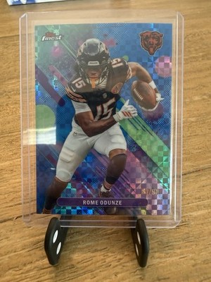 Topps 2025 Finest Blue Geometric Refractor Rome Odunze #84 69/99 Bears