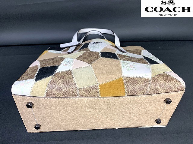 beautiful  Rare model COACH patchwork leather tot… - image 8