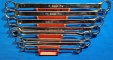 1986 Snap-On XB608C 8 piece SAE standard offset box wrench set 1-5/16" - 3/8"