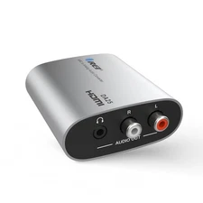 HDMI eARC & ARC Audio Extractor Converter – HDMI ARC to RCA L/R Converter wit...