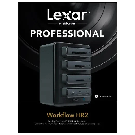 Lexar Professional HR2 Workflow Hub - 4x Memory card reader - T-bolt 2 / USB-C - Image 2 of 4
