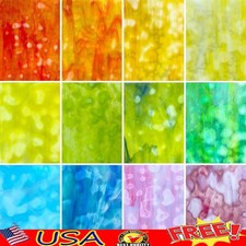 Premium Stained Glass Sheets Value Pack Mosaic Crafts DIY Projects 12pcs New