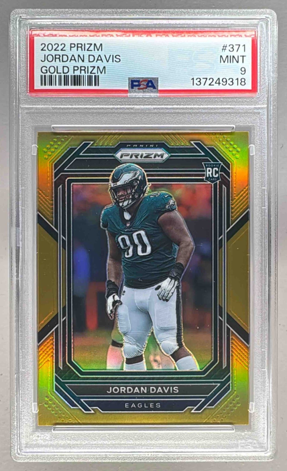 Jordan Davis Panini Prizm #371 Gold