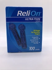 ReliOn 30 Gauge Ultra-Thin Lancets 100ct  Exp. 04/2030 (damaged box) Ref. 240