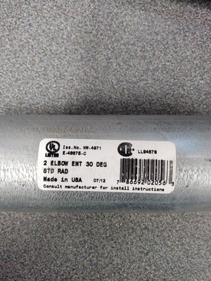2'' Elbow Emt 30 Deg Standard Radius