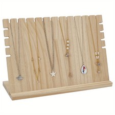 1set Wood Jewelry Display Stand Bracelet and Necklace Rack Blanched Almond